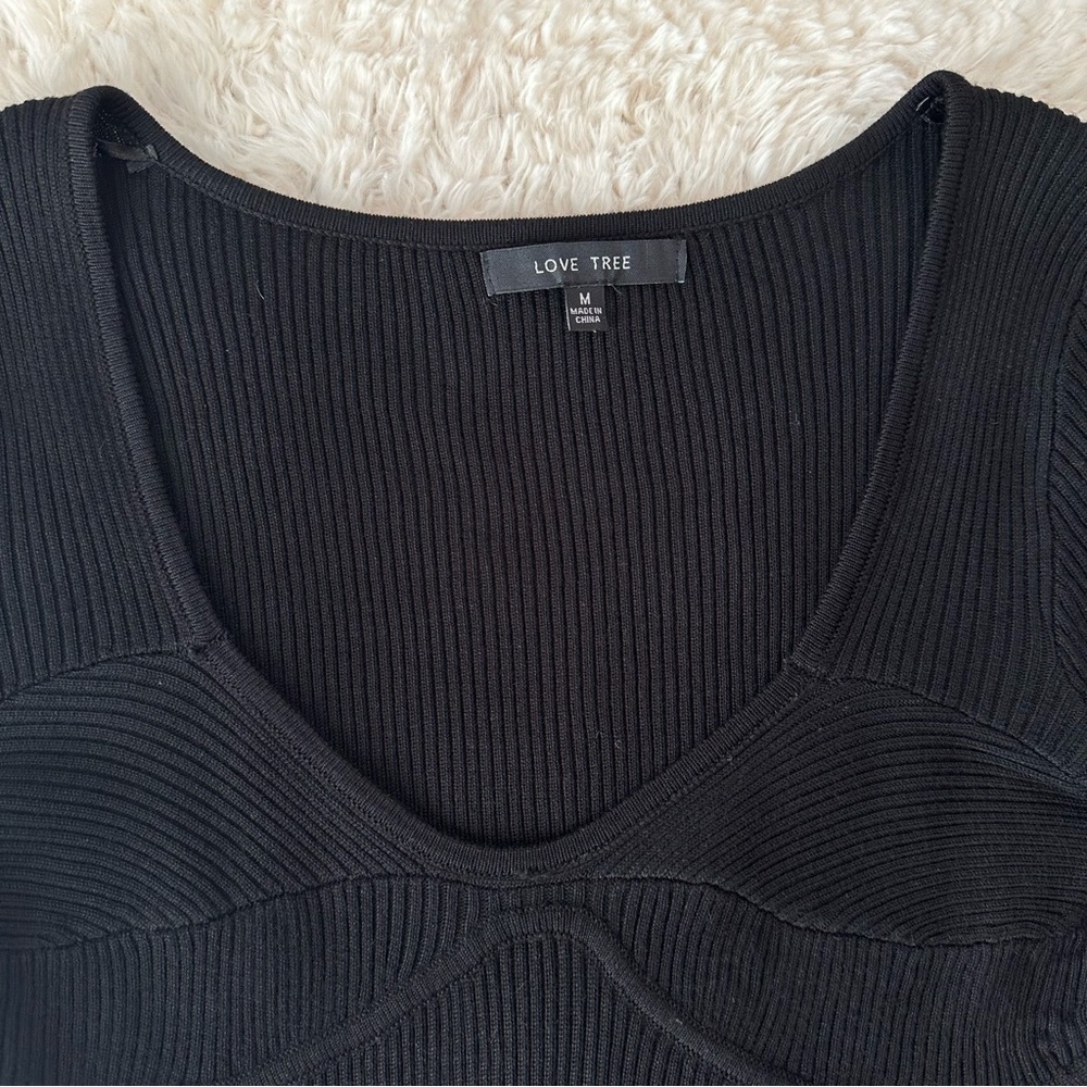 Love Tree Black Ribbed Bodysuit - Picture 8 of 10